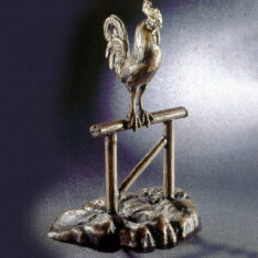 Hahn auf Zaun