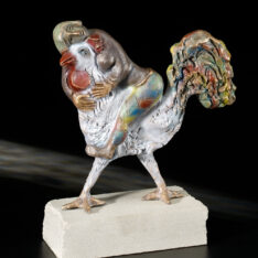 Frau auf Hahn "Hommage an Chagall", limitiert